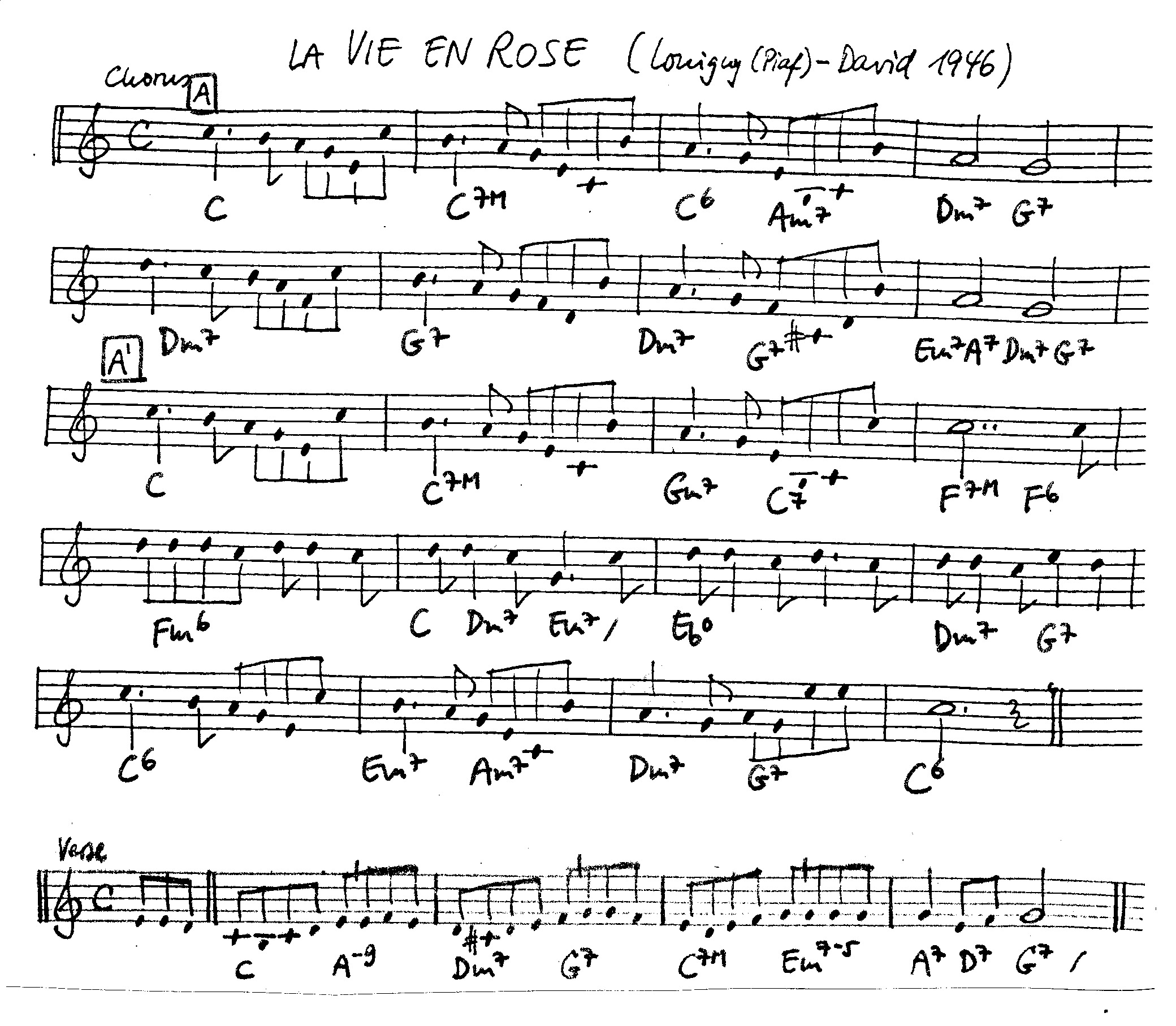 la vie en rose leadsheet – book us for your next 20s or gatsby event